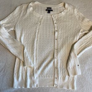 Tommy Hilfiger Pima cotton cable knit cardigan